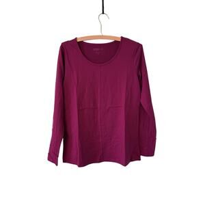 Cuddl Duds Women’s Small Plum Softwear with Stretch Long Sleeve Top